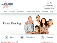 Tablet Screenshot of meredith-law.com